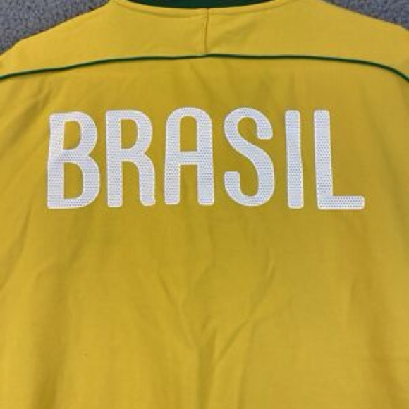 Nike Yellow and Green Bomber Jacket with Ribbed Cuffs Vintage - Picture 3 of 9